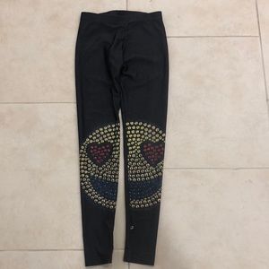 Girls Embellished Emoji Leggings